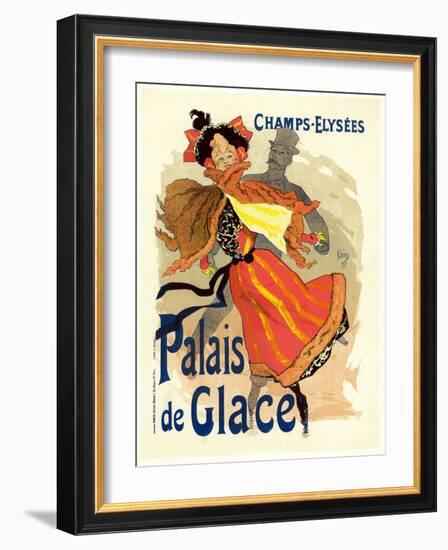 Lithographie publicitaire, le Palais de Glace-Jules Chéret-Framed Giclee Print