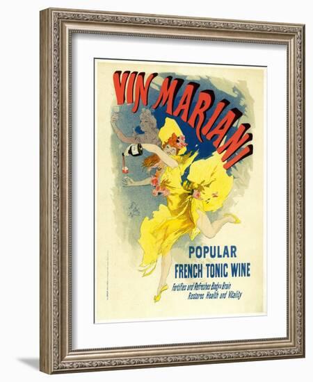 Lithographie publicitaire, vin Mariani-Jules Chéret-Framed Giclee Print