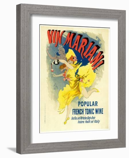 Lithographie publicitaire, vin Mariani-Jules Chéret-Framed Giclee Print