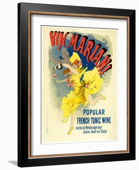 Lithographie publicitaire, vin Mariani-Jules Chéret-Framed Giclee Print