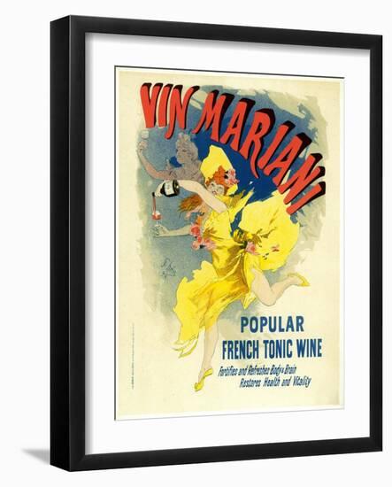 Lithographie publicitaire, vin Mariani-Jules Chéret-Framed Giclee Print