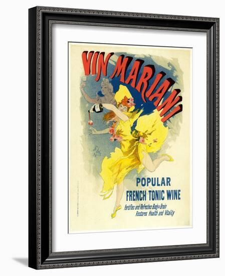 Lithographie publicitaire, vin Mariani-Jules Chéret-Framed Giclee Print