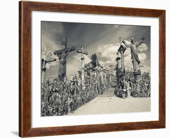 Lithuania, Central Lithuania, Siauliai, Hill of Crosses, Religious Pilgrimage Site-Walter Bibikow-Framed Photographic Print