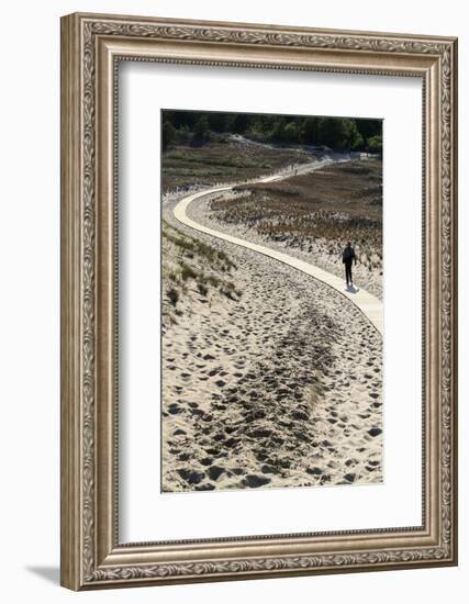 Lithuania, Curonian Spit, Perwalka, Drifting Sand Dune, Path-Catharina Lux-Framed Photographic Print