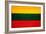 Lithuania Flag Design with Wood Patterning - Flags of the World Series-Philippe Hugonnard-Framed Art Print