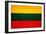 Lithuania Flag Design with Wood Patterning - Flags of the World Series-Philippe Hugonnard-Framed Premium Giclee Print