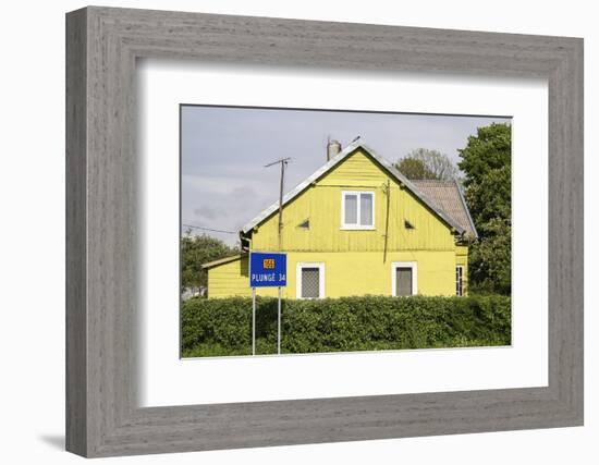 Lithuania, Siauliai, Wooden House Facade-Catharina Lux-Framed Photographic Print