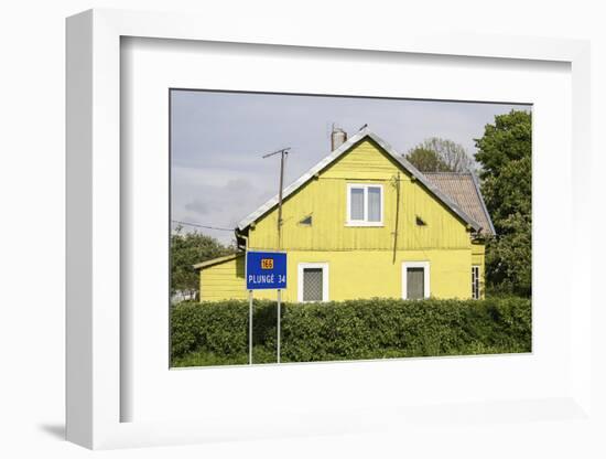 Lithuania, Siauliai, Wooden House Facade-Catharina Lux-Framed Photographic Print