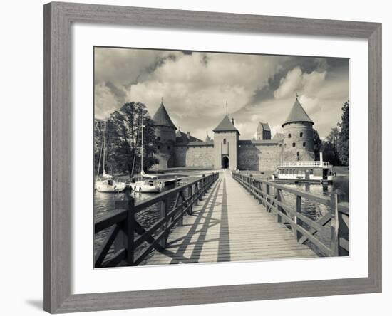 Lithuania, Trakai, Trakai Historical National Park, Island Castle on Lake Galve-Walter Bibikow-Framed Photographic Print