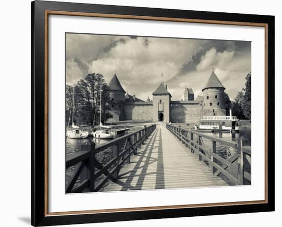 Lithuania, Trakai, Trakai Historical National Park, Island Castle on Lake Galve-Walter Bibikow-Framed Photographic Print