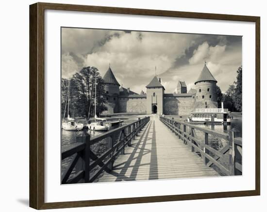 Lithuania, Trakai, Trakai Historical National Park, Island Castle on Lake Galve-Walter Bibikow-Framed Photographic Print