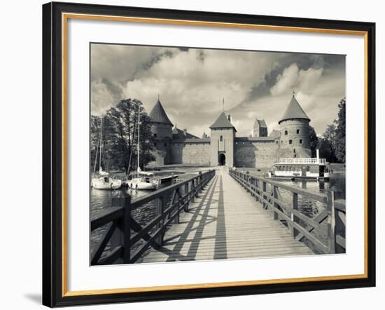 Lithuania, Trakai, Trakai Historical National Park, Island Castle on Lake Galve-Walter Bibikow-Framed Photographic Print