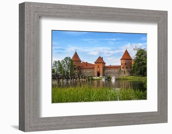 Lithuania, Vilnius. Trakai Castle and Galve lake-Miva Stock-Framed Photographic Print