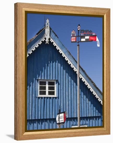 Lithuania, Western Lithuania, Curonian Spit, Nida, Traditional Curonian Weathervanes-Walter Bibikow-Framed Premier Image Canvas