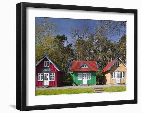 Lithuania, Western Lithuania, Curonian Spit, Nida, Village House Detail-Walter Bibikow-Framed Photographic Print