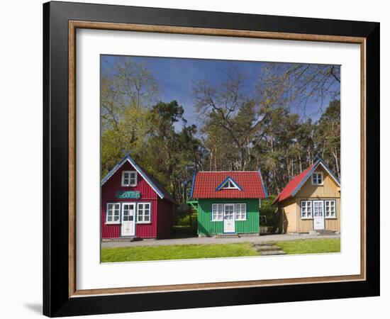 Lithuania, Western Lithuania, Curonian Spit, Nida, Village House Detail-Walter Bibikow-Framed Photographic Print