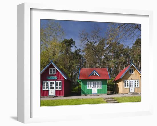 Lithuania, Western Lithuania, Curonian Spit, Nida, Village House Detail-Walter Bibikow-Framed Photographic Print