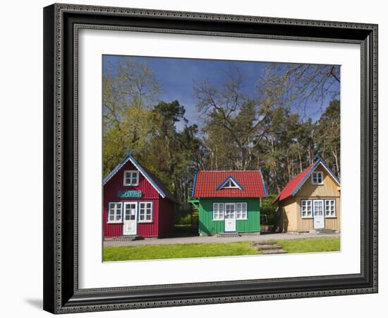 Lithuania, Western Lithuania, Curonian Spit, Nida, Village House Detail-Walter Bibikow-Framed Photographic Print