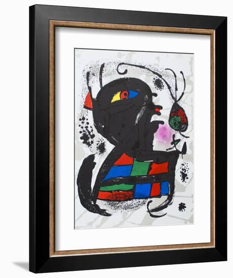 Litografia original V-Joan Miro-Framed Collectable Print