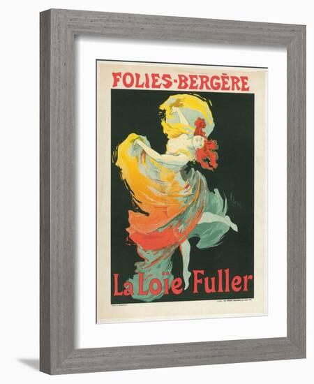 Litographie publicitaire, Loie Fuller au Folies Bergere-Jules Chéret-Framed Giclee Print