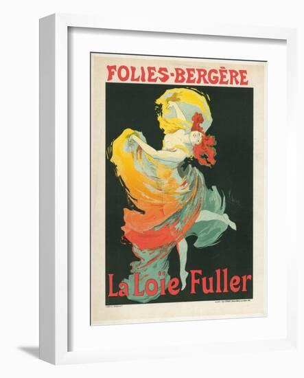 Litographie publicitaire, Loie Fuller au Folies Bergere-Jules Chéret-Framed Giclee Print