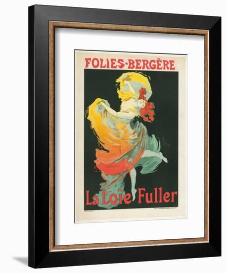 Litographie publicitaire, Loie Fuller au Folies Bergere-Jules Chéret-Framed Premium Giclee Print