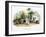 Litter Bearers, 1827-35-M.E. Burnouf-Framed Giclee Print