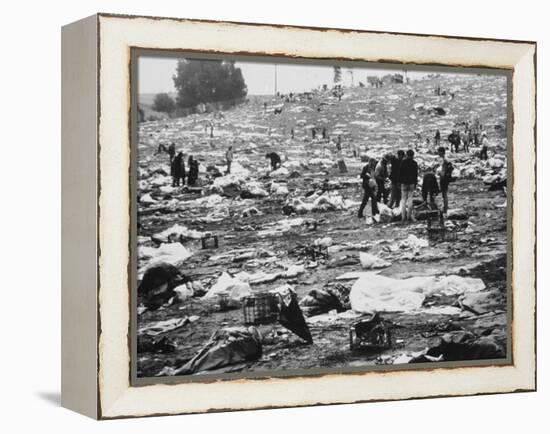 Litter of Woodstock Music Festival-null-Framed Premier Image Canvas