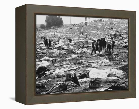 Litter of Woodstock Music Festival-null-Framed Premier Image Canvas