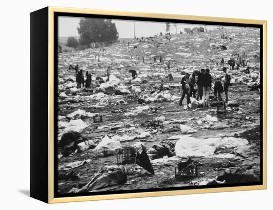 Litter of Woodstock Music Festival-null-Framed Premier Image Canvas