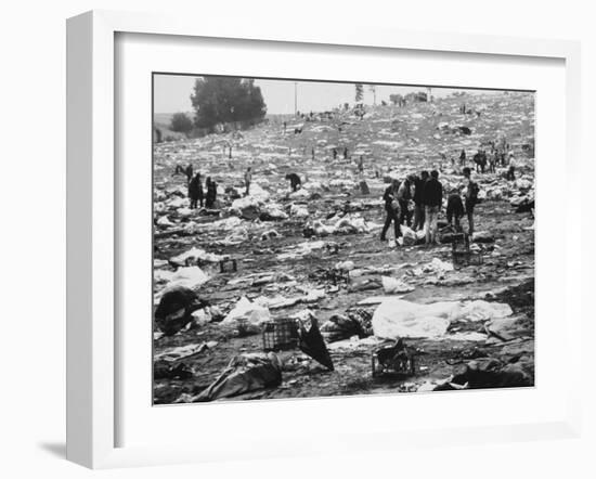 Litter of Woodstock Music Festival-null-Framed Photographic Print