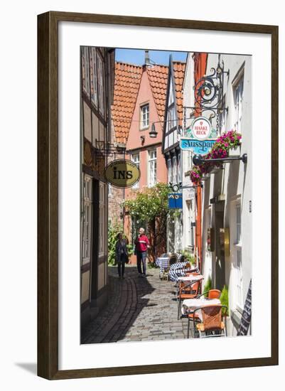 Little Alleys in the Old Schnoor Quarter, Bremen, Germany, Europe-Michael Runkel-Framed Photographic Print