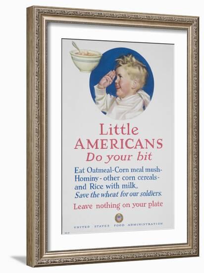 Little Americans Do Your Bit Poster-null-Framed Giclee Print