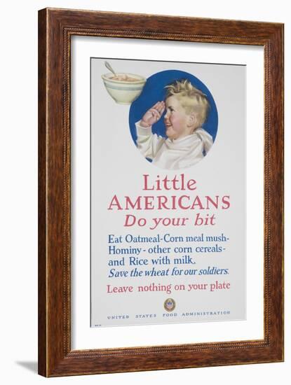 Little Americans Do Your Bit Poster-null-Framed Giclee Print