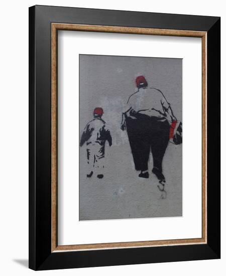 Little and Large-Banksy-Framed Giclee Print