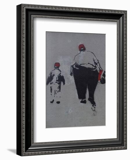 Little and Large-Banksy-Framed Giclee Print