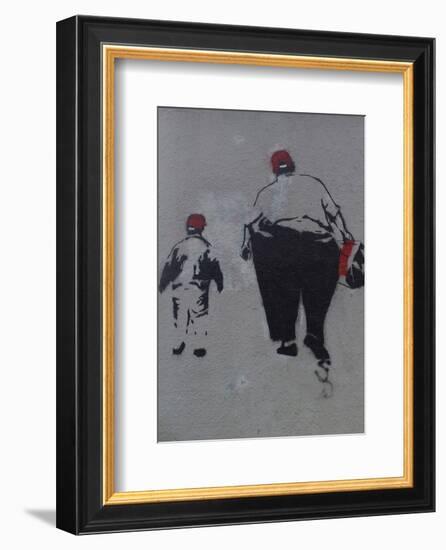 Little and Large-Banksy-Framed Giclee Print