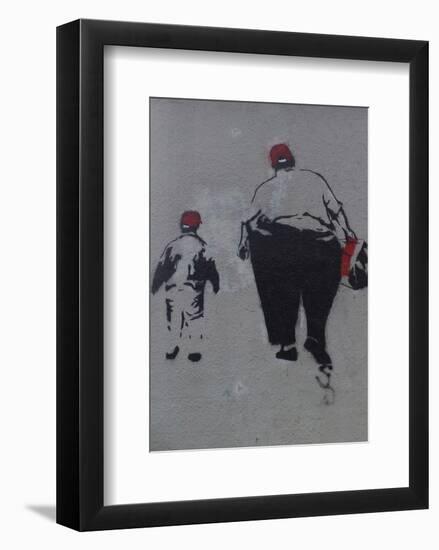 Little and Large-Banksy-Framed Giclee Print