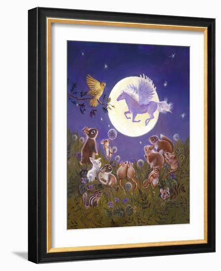 Little Animals Looking at the Moon-Judy Mastrangelo-Framed Giclee Print