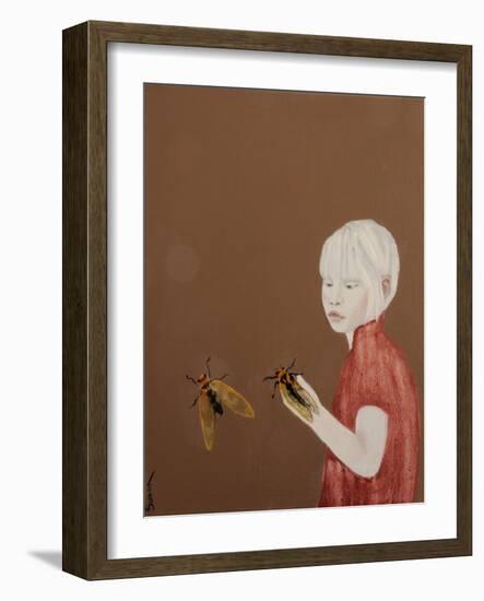 Little Asian Princess with Golden Drummers, 2017-Susan Adams-Framed Giclee Print