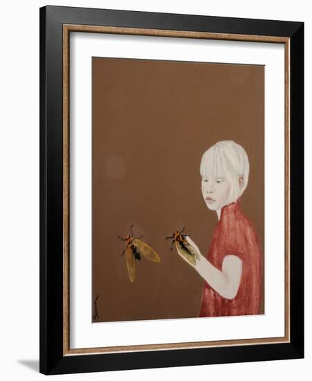 Little Asian Princess with Golden Drummers, 2017-Susan Adams-Framed Giclee Print