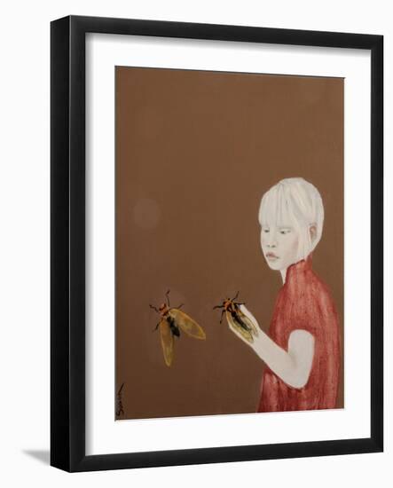 Little Asian Princess with Golden Drummers, 2017-Susan Adams-Framed Giclee Print