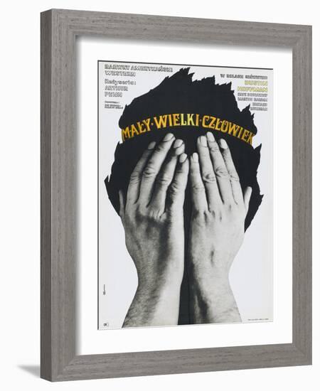 Little Big Man, (aka Maly Wielki Czlowiek), Polish poster, Dustin Hoffman, 1970-null-Framed Art Print