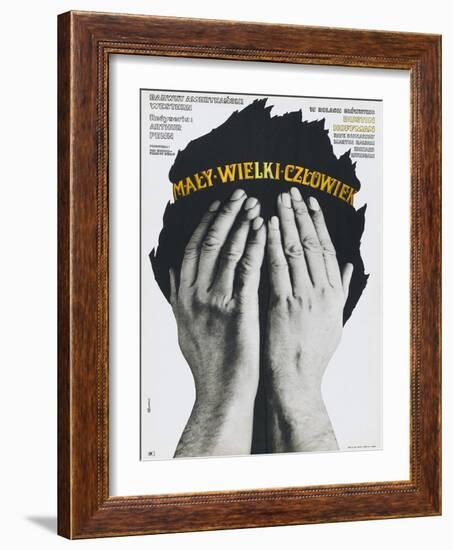 Little Big Man, (aka Maly Wielki Czlowiek), Polish poster, Dustin Hoffman, 1970-null-Framed Art Print