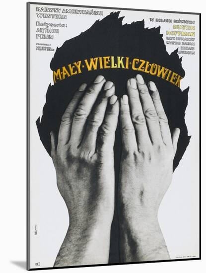Little Big Man, (aka Maly Wielki Czlowiek), Polish poster, Dustin Hoffman, 1970-null-Mounted Art Print