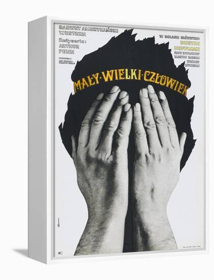 Little Big Man, (aka Maly Wielki Czlowiek), Polish poster, Dustin Hoffman, 1970-null-Framed Stretched Canvas