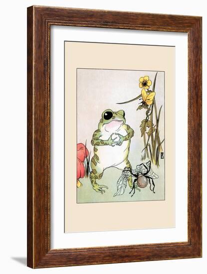 Little Black Spider Offers Lace-Frances Beem-Framed Art Print