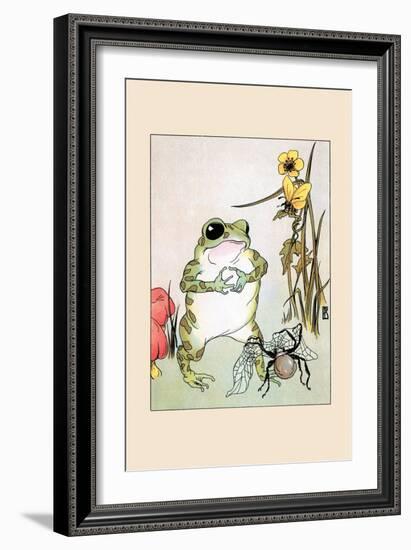 Little Black Spider Offers Lace-Frances Beem-Framed Art Print