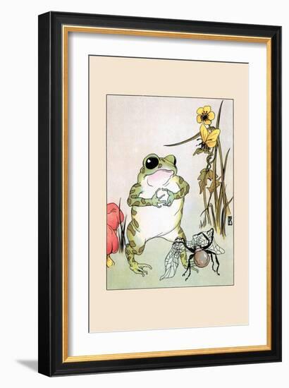 Little Black Spider Offers Lace-Frances Beem-Framed Art Print