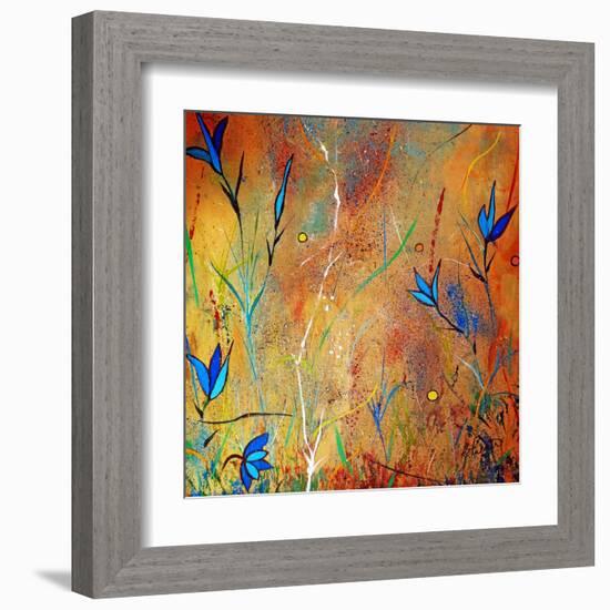 Little Blue Blooms-Ruth Palmer-Framed Art Print